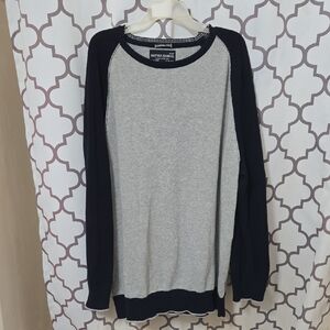 Nautica Men's Crewneck Sweater in Black and Light Gray